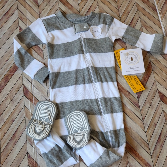 Burt's Bees Baby Pajamas Burts Bees 0 Organic Cotton Pajama In Grey